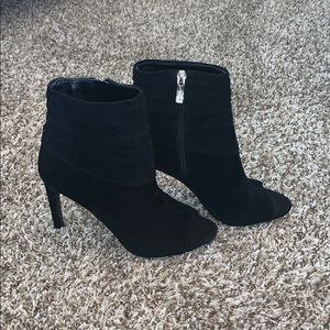 NWOT - BCBG Open Toe Booties - Size 6